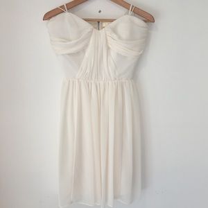 Erin Fetherston cream strapless dress size 8